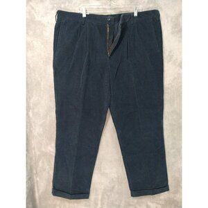 Dockers Pants Mens 44x32 Blue Corduroy Individual Fit Pleated Cotton Casual